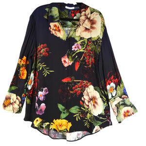 NEW,  Alice + Olivia FINELY OVERSIZED BUTTON DOWN shirt Size M #T3654